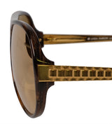 Linda Farrow Gold Aviator Sunglasses