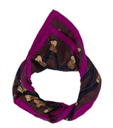 Hermes "Très Kelly" Silk Scarf With Scarf Rings