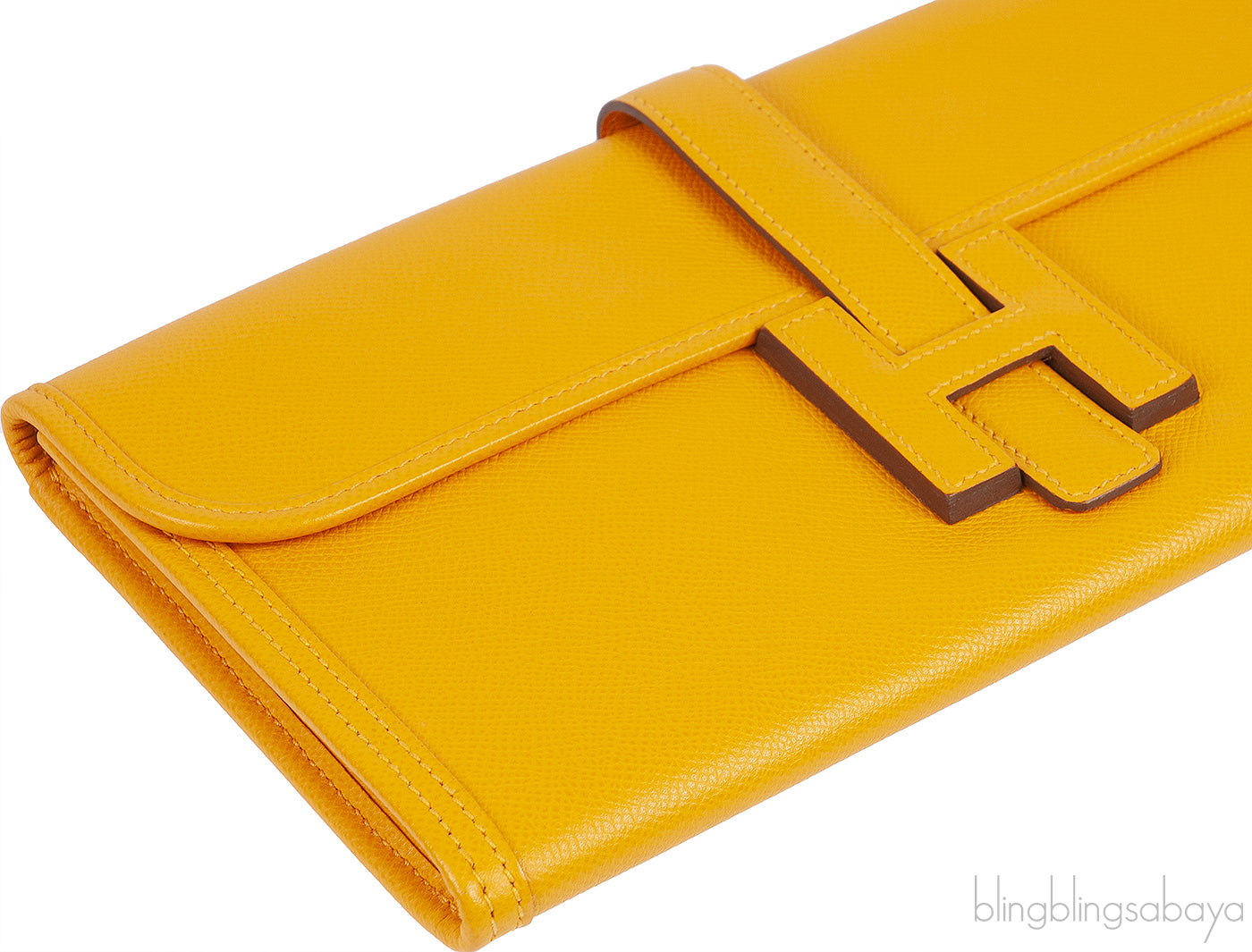 Jige Elan Clutch Epsom Jaune d\'Or