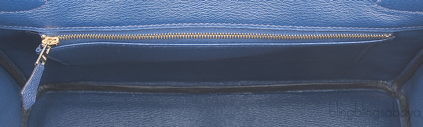 Birkin 30 Bleu de Prusse Croc