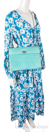 Tiffany Blue Cornelia Lunch Box Crocodile Bag