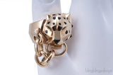 Panthere Yellow Gold Chain Ring