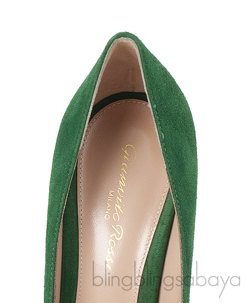 Gianvito Rossi Emerald Jaipur 105 Embellished Suede Pumps