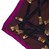 Hermes "Très Kelly" Silk Scarf With Scarf Rings