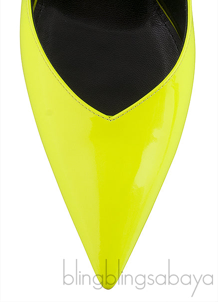 Neon Green Pointed Toe Heels