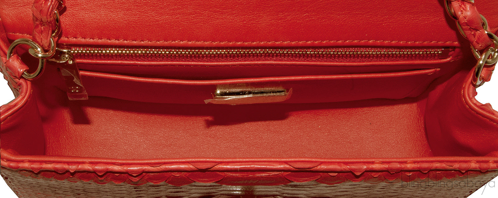 Classic Coral Python Mini Flap Bag
