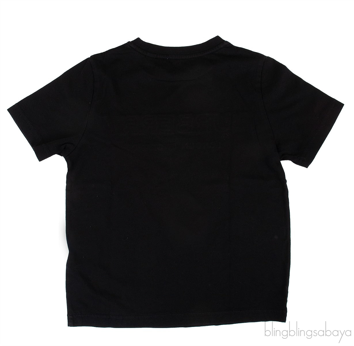 Black Logo Embroidered Kids T-shirt