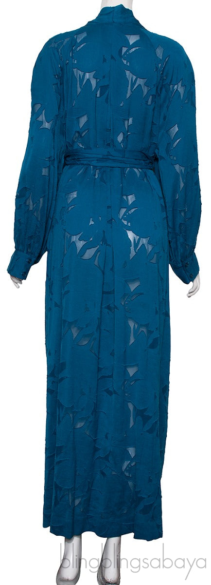 Blue Floral Lace Dress