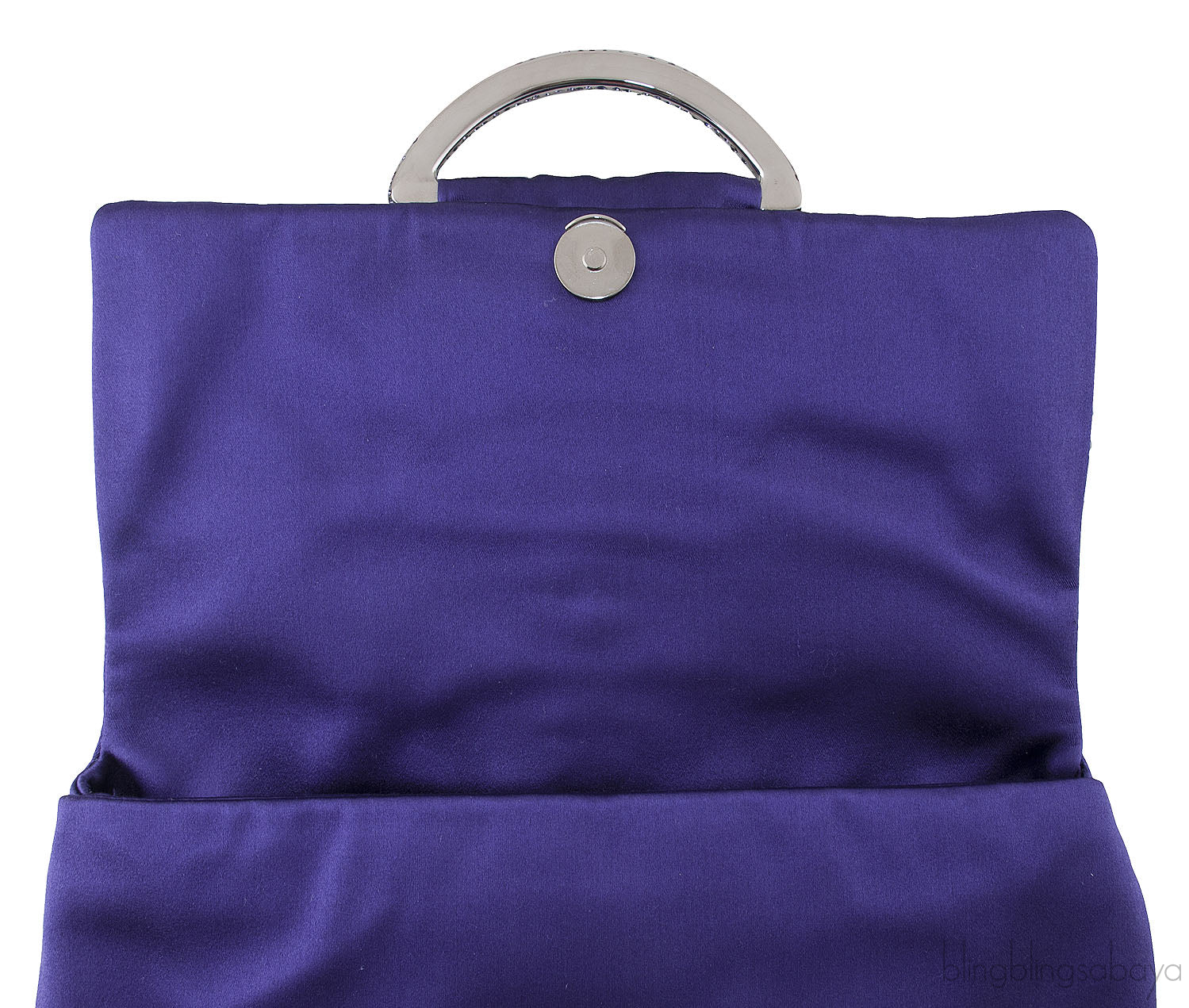 Blue Violet Satin Clutch