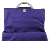 Blue Violet Satin Clutch