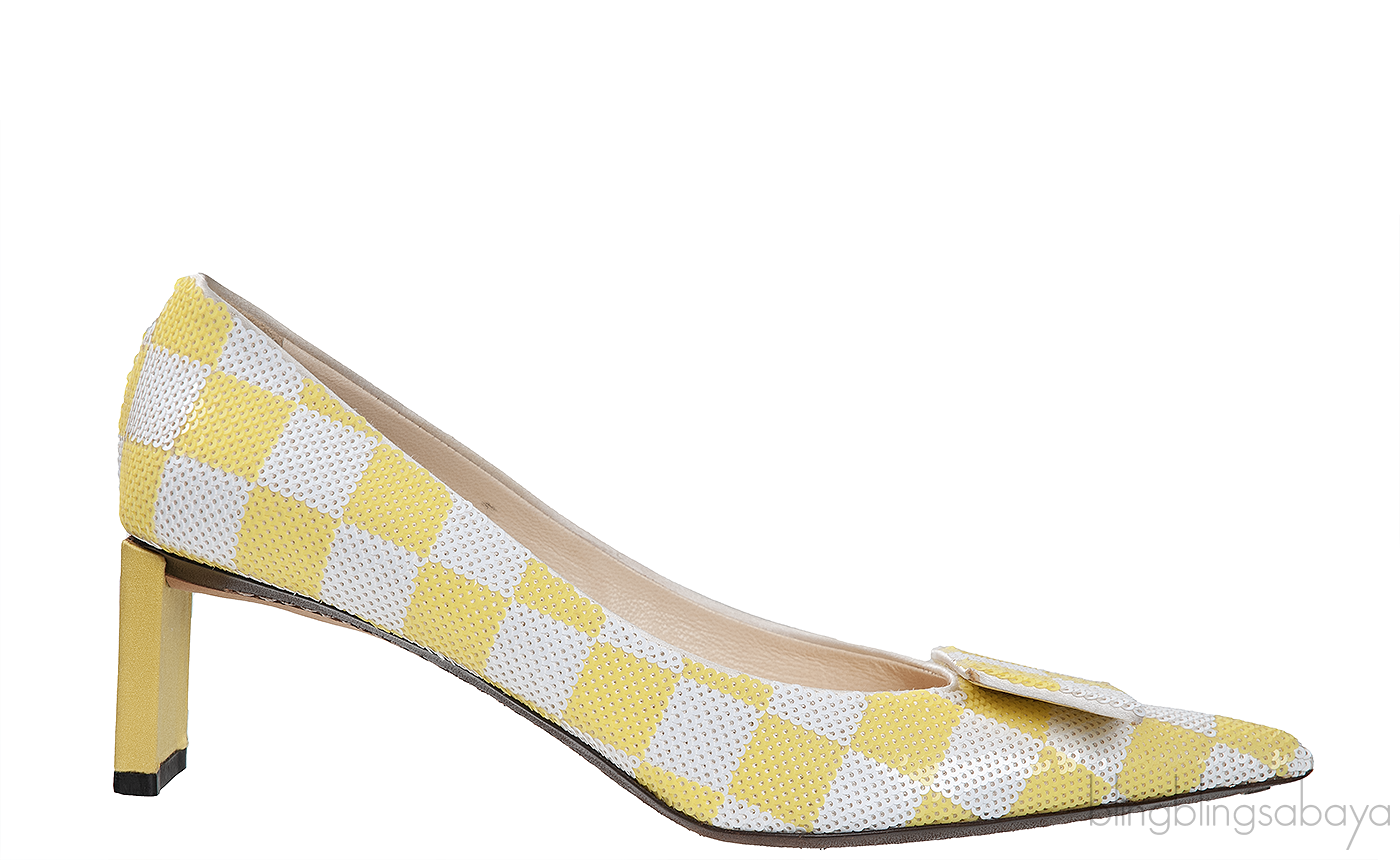 Louis Vuitton Bi-color Sequin Magic Square Satin Pump