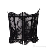 Grosgrain-trimmed Lace Bustier Top