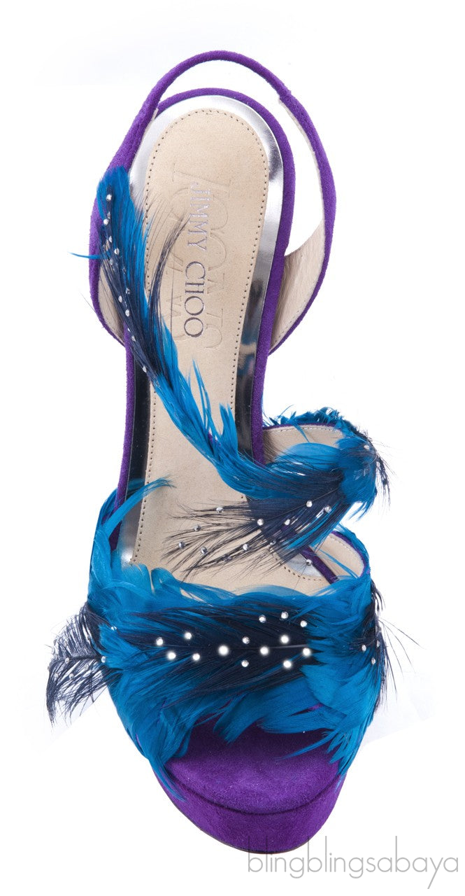 Marlene Feather and Suede Sandals
