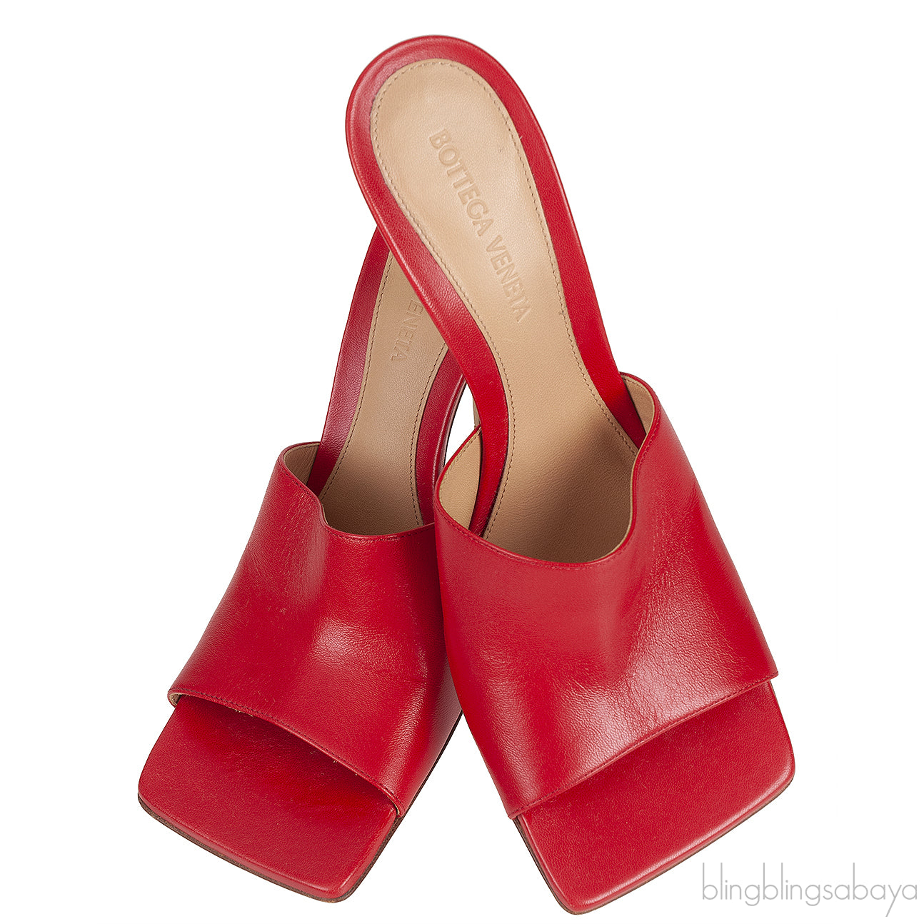 Red Stretch Leather Sandals