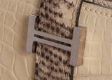 Bi-color Bearn Vanille Crocodile Ombre Lizard Wallet