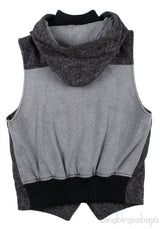 Grey Sleeveless Men\'s Hoodie