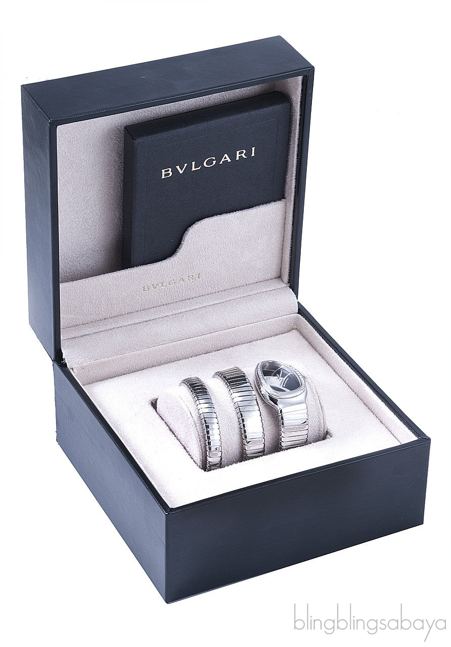 Serpenti Steel Diamond Watch