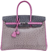 Birkin 35 Tri-Color Ostrich PHW