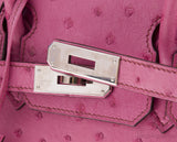 Birkin 30 Fuchsia Pink Ostrich PHW