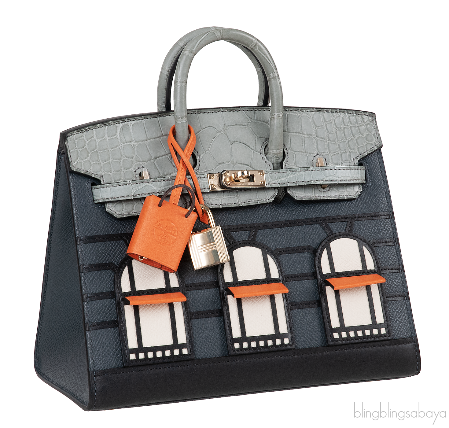 Birkin 20 Sellier Faubourg Rainy Days Gris Misty GHW