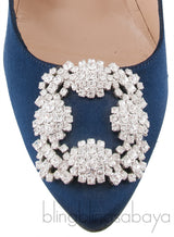Navy Blue Satin Hangisi Pump
