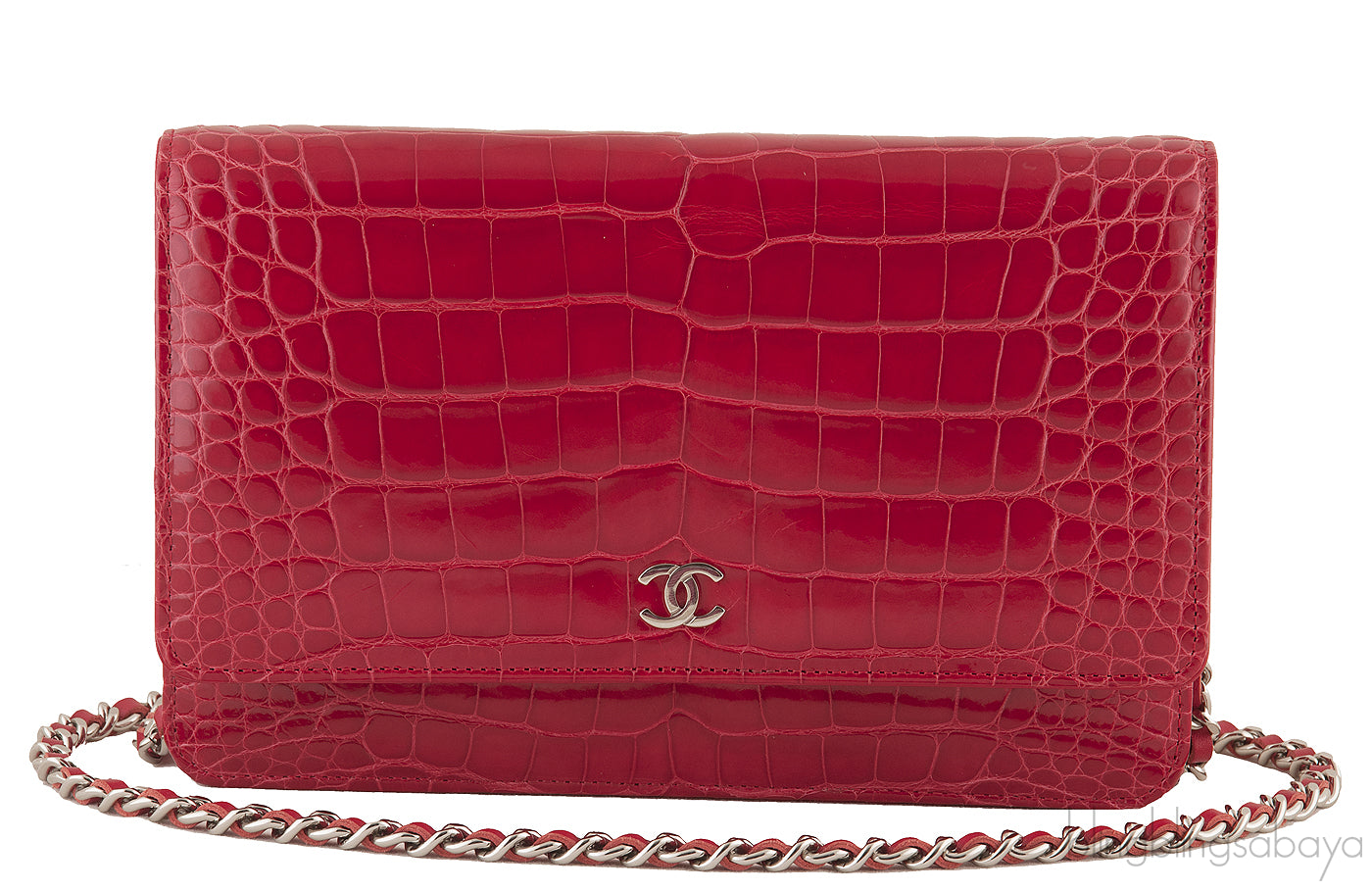 Wallet On Chain Croc Flap Bag