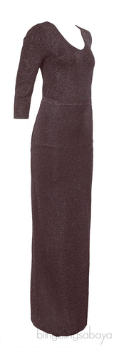 Wolford Burgundy Metallic Bodysuit & Maxi Skirt
