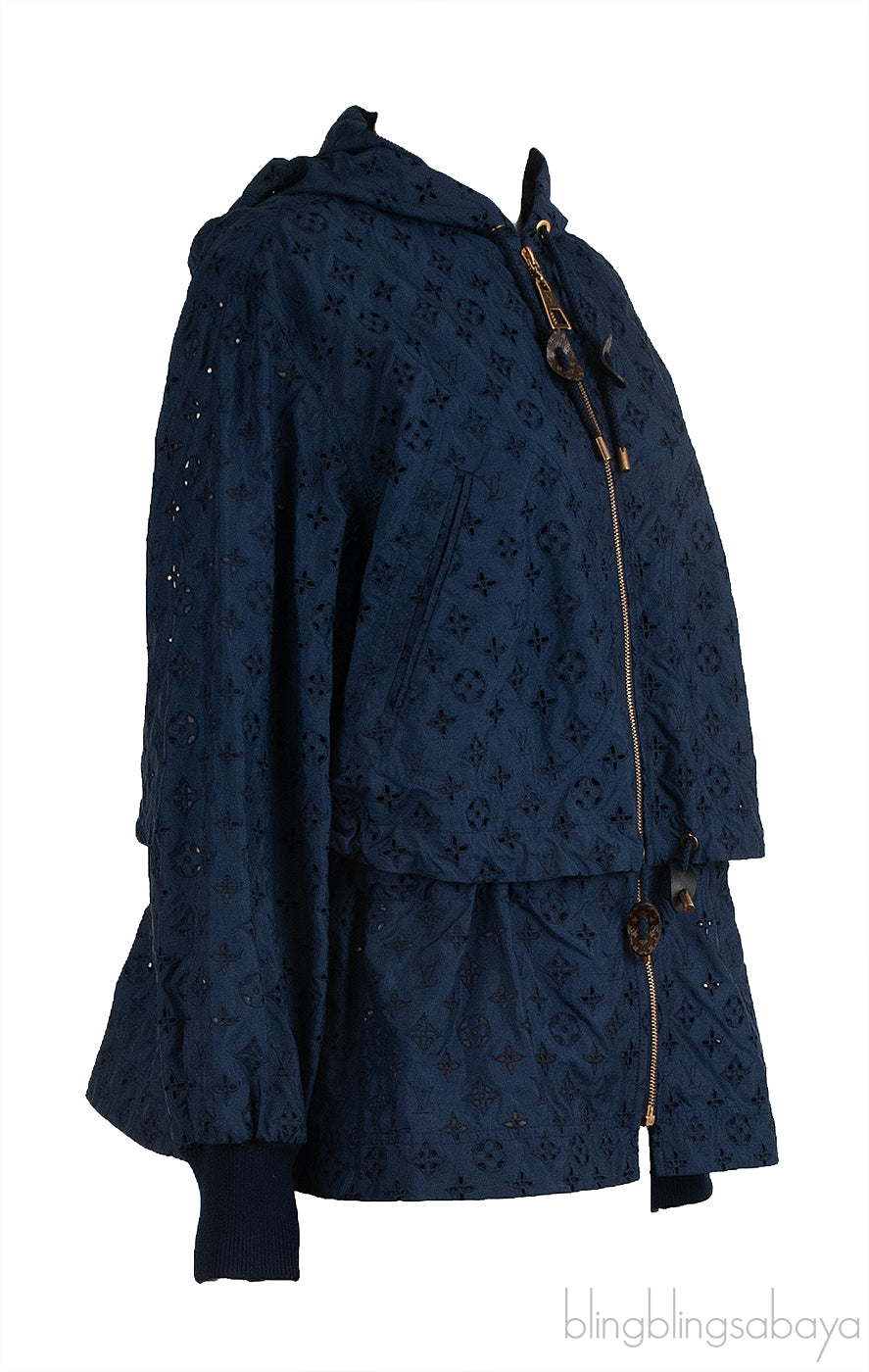 Louis Vuitton Blue Broderie Monogram Jacket