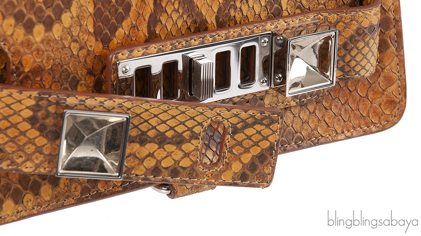 Proenza Schouler PS11 Python Amber Clutch Bag
