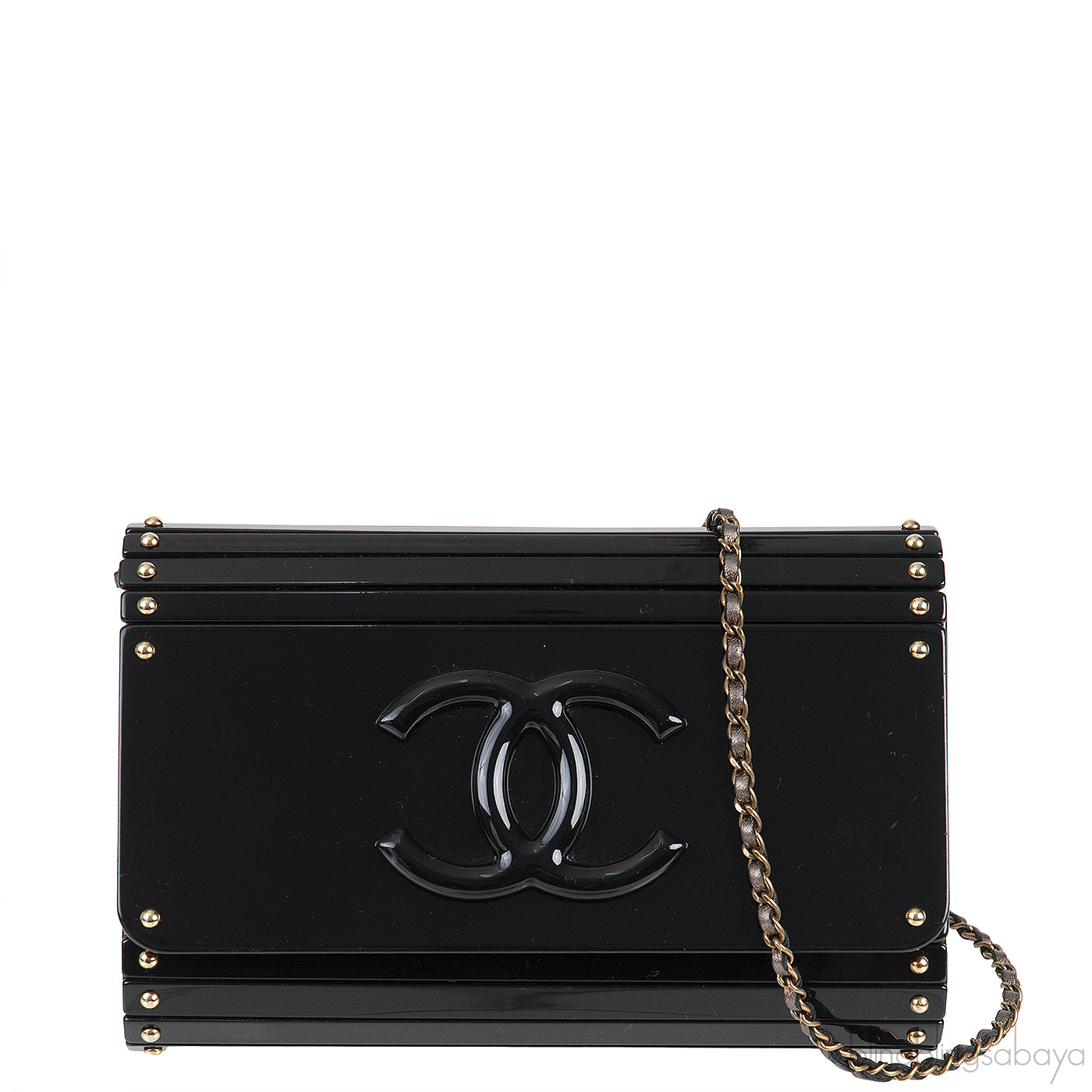 Black Hard Clutch Shoulder Bag
