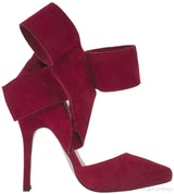 Red Bow Suede Pump