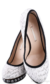 Tweed Pearl Platform Pump