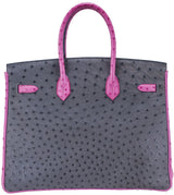 Birkin 35 Tri-Color Ostrich PHW