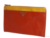 Saffiano Papaya & Mimosa Large Clutch