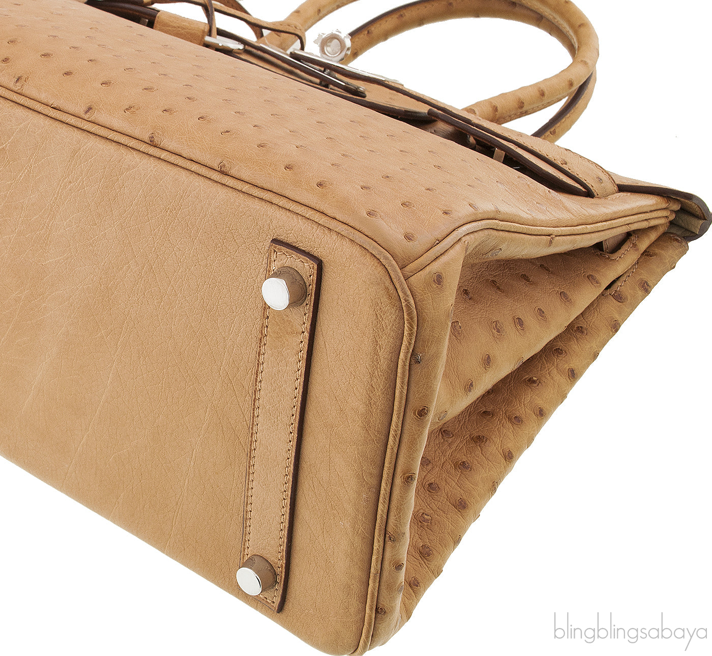 Birkin 30 Natural Gold Ostrich PHW