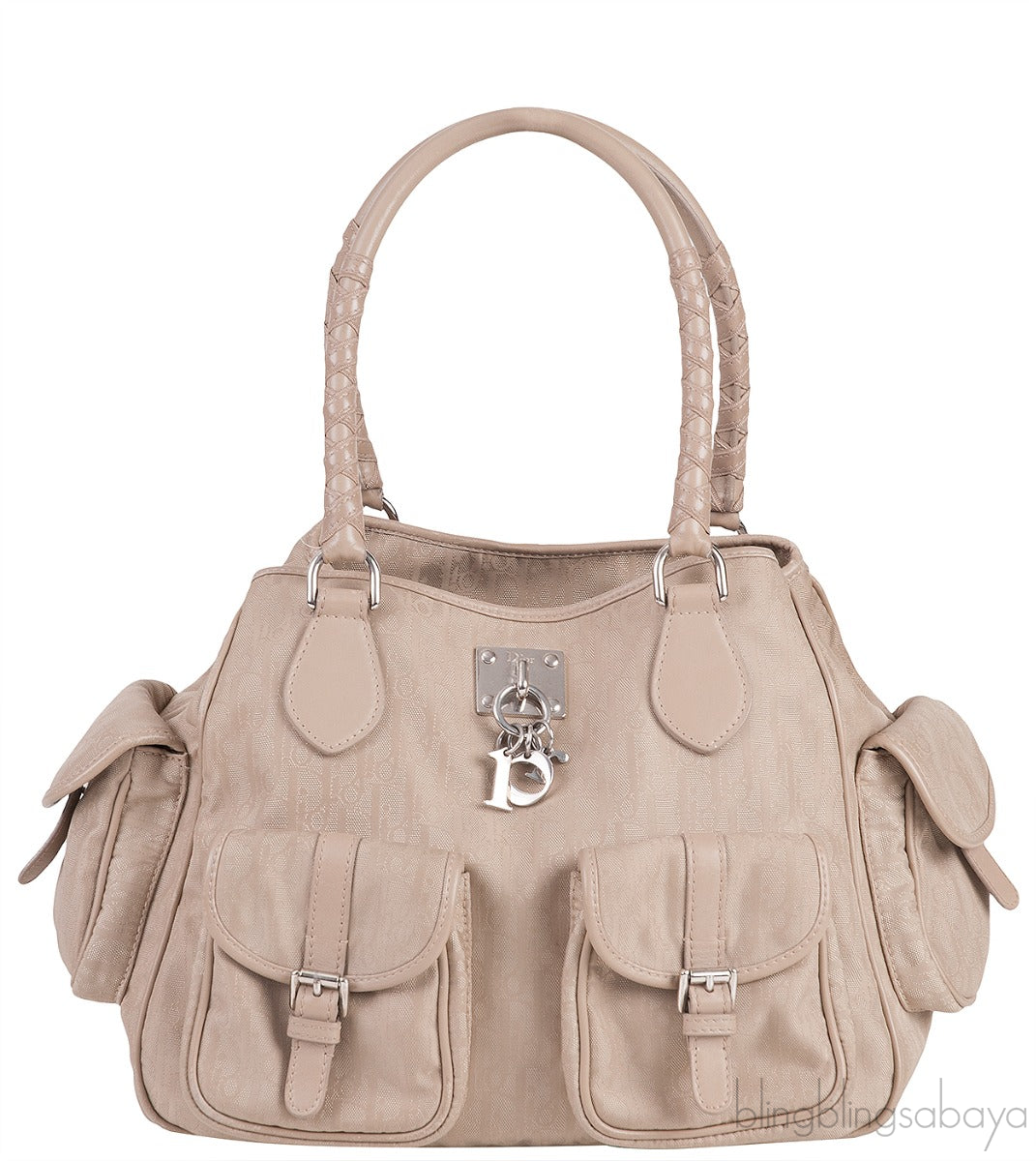 Christian Dior Oblique Canvas & Leather Multi-Pocket Bag