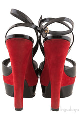 Black Patent Red Platform Heels