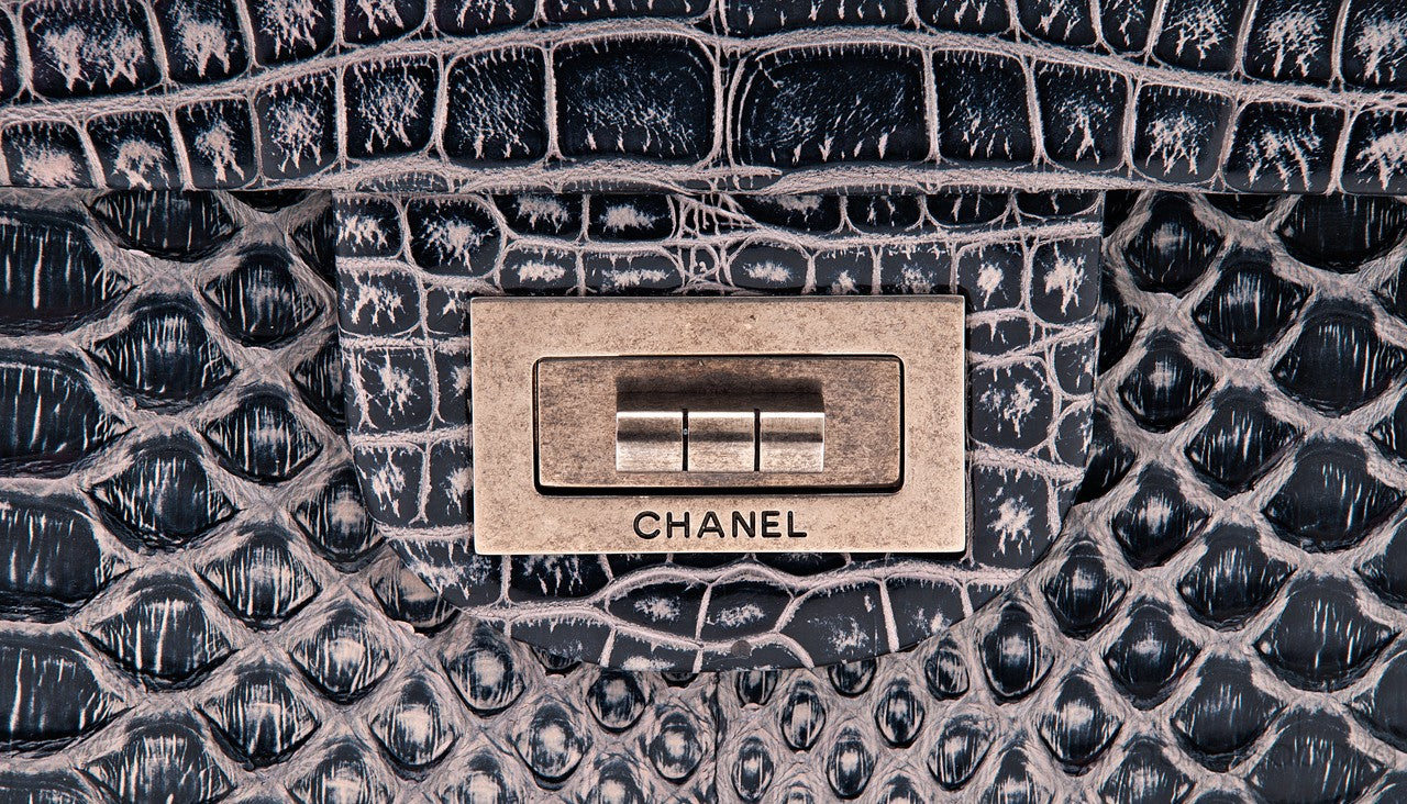 2.55 Reissue Alligator Grey Flap Bag