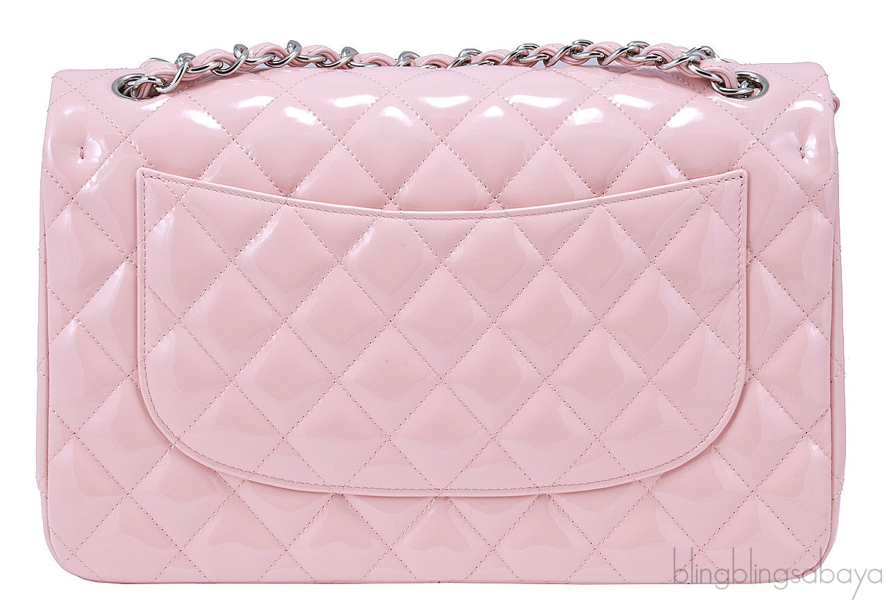 Jumbo CC Baby Pink Patent Flap