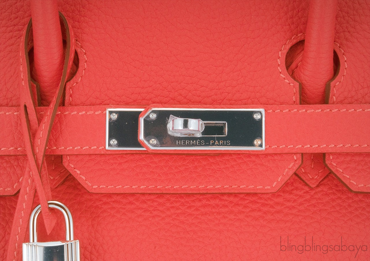 Birkin 30 Togo Rouge Pivoine PHW