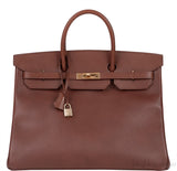 Birkin 40 Dark Brown Ardennes GHW