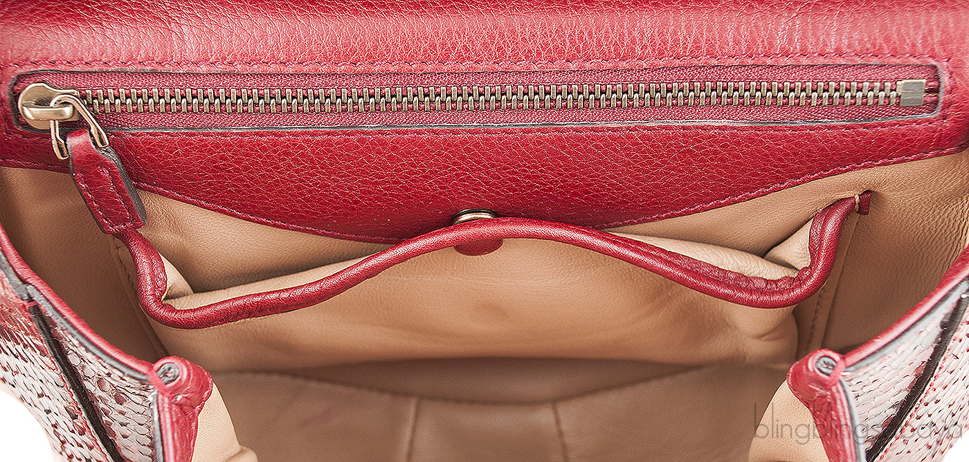 Gucci Red Python Nouveou Mini Shoulder Bag