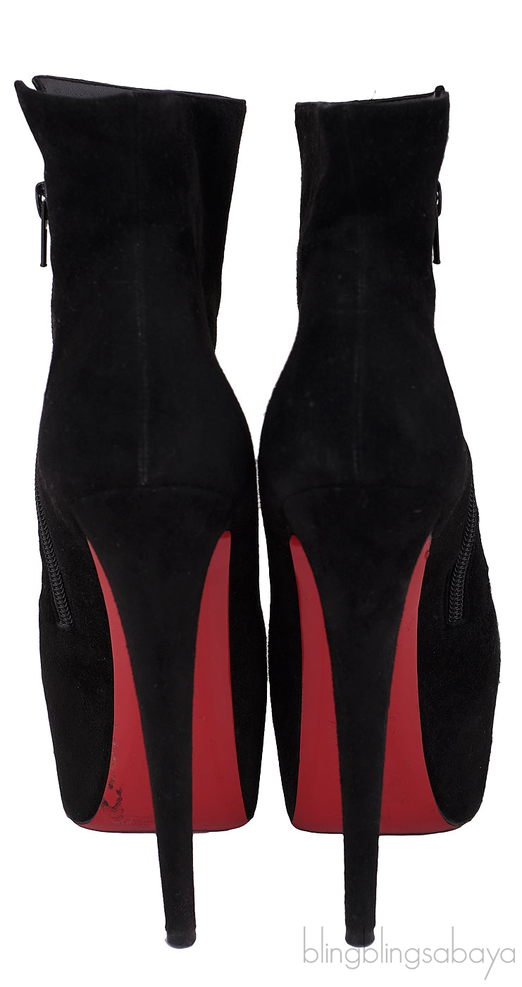Black Suede Ankle Boots Heels