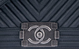 Charcoal Grey Chevron Le Boy