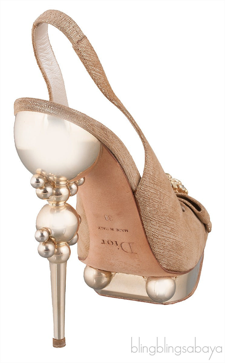 Square Toe Crystal Vamp Heels