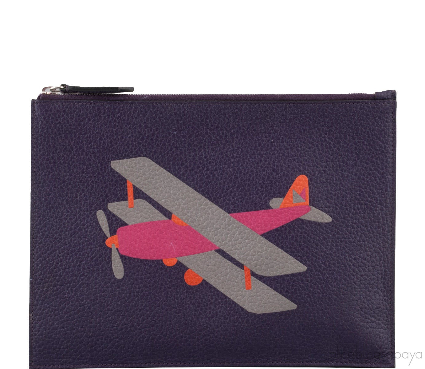 Moynat Leather Zip Pouch