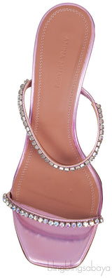 Crystal Embellished Leather Sandals