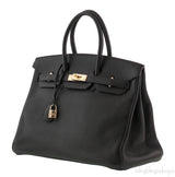 Birkin 35 Black Togo GHW