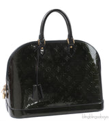 Louis Vuitton Alma Monogram Vernis Dark Green GM