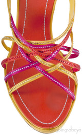 Multicolor Strappy Heels